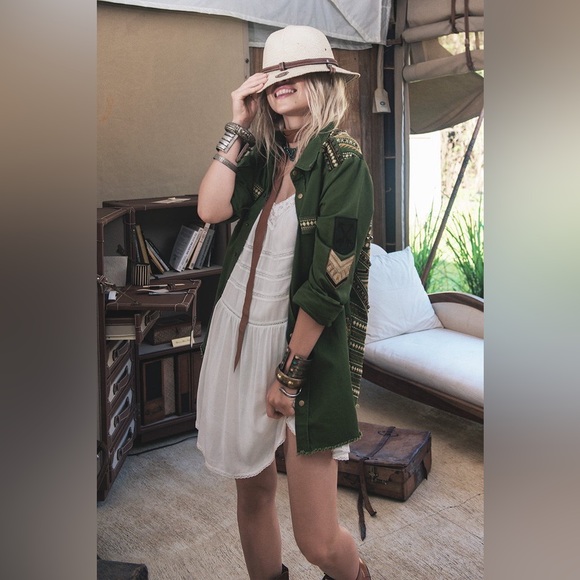 Vintage Spell Panther Olive Green Jacket - Picture 2 of 11